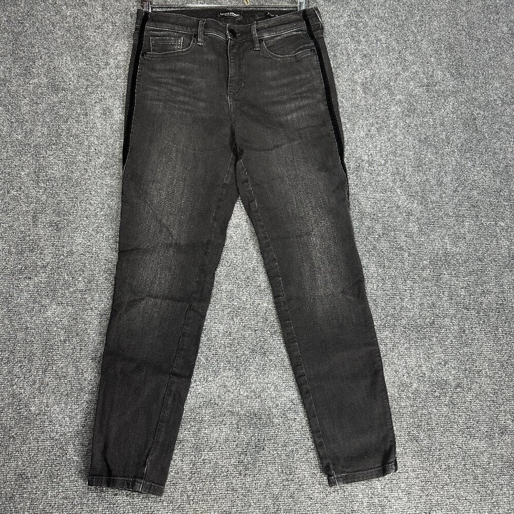 Banana Republic Jeans Womens 28 Skinny Black Cotton Stretch Pockets Premium Deni